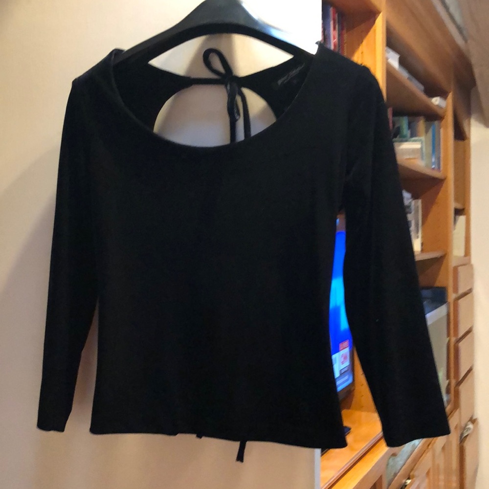 Betsey Johnson Black Velvet Stretchy Top